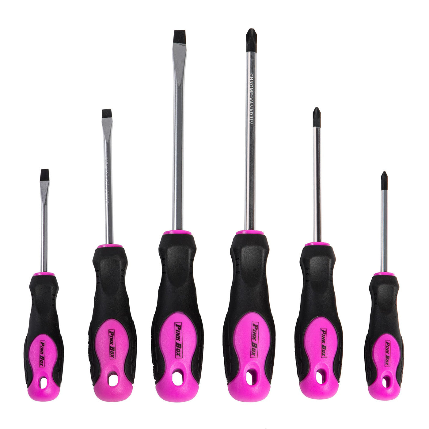 6-Piece Magnetic Tip Pink Screwdriver Set | The Original Pink Box