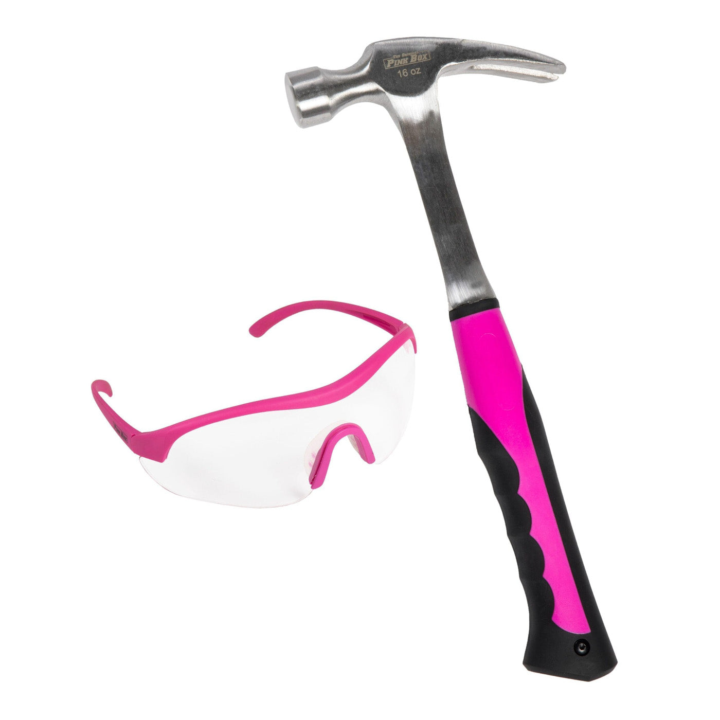 Pink Rip Claw Hammer and Safety Glasses Set | The Original Pink Box