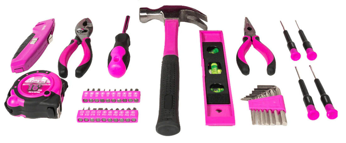 The Original Pink box pink hand tools - hammer, pliers, screwdrivers, tape measure and more