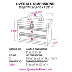 11-Inch 2-Drawer Portable Toolbox