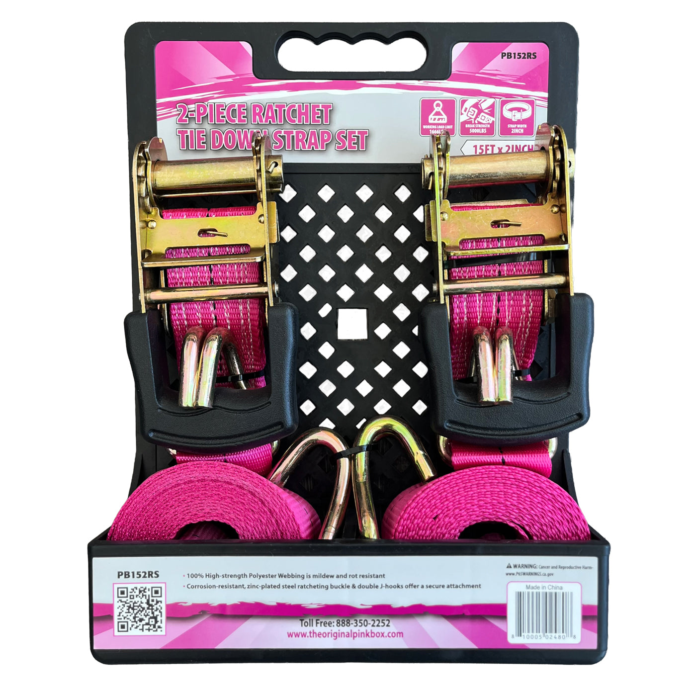 2-Piece Ratchet Tie Down Straps