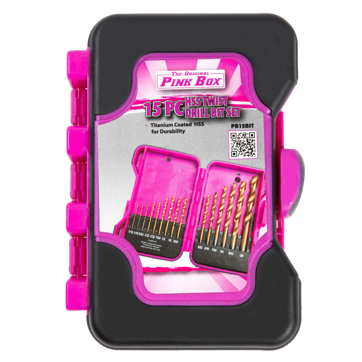 15-Piece HSS Twist Drill Bits Set | The Original Pink Box