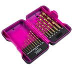 15-Piece HSS Twist Drill Bits Set