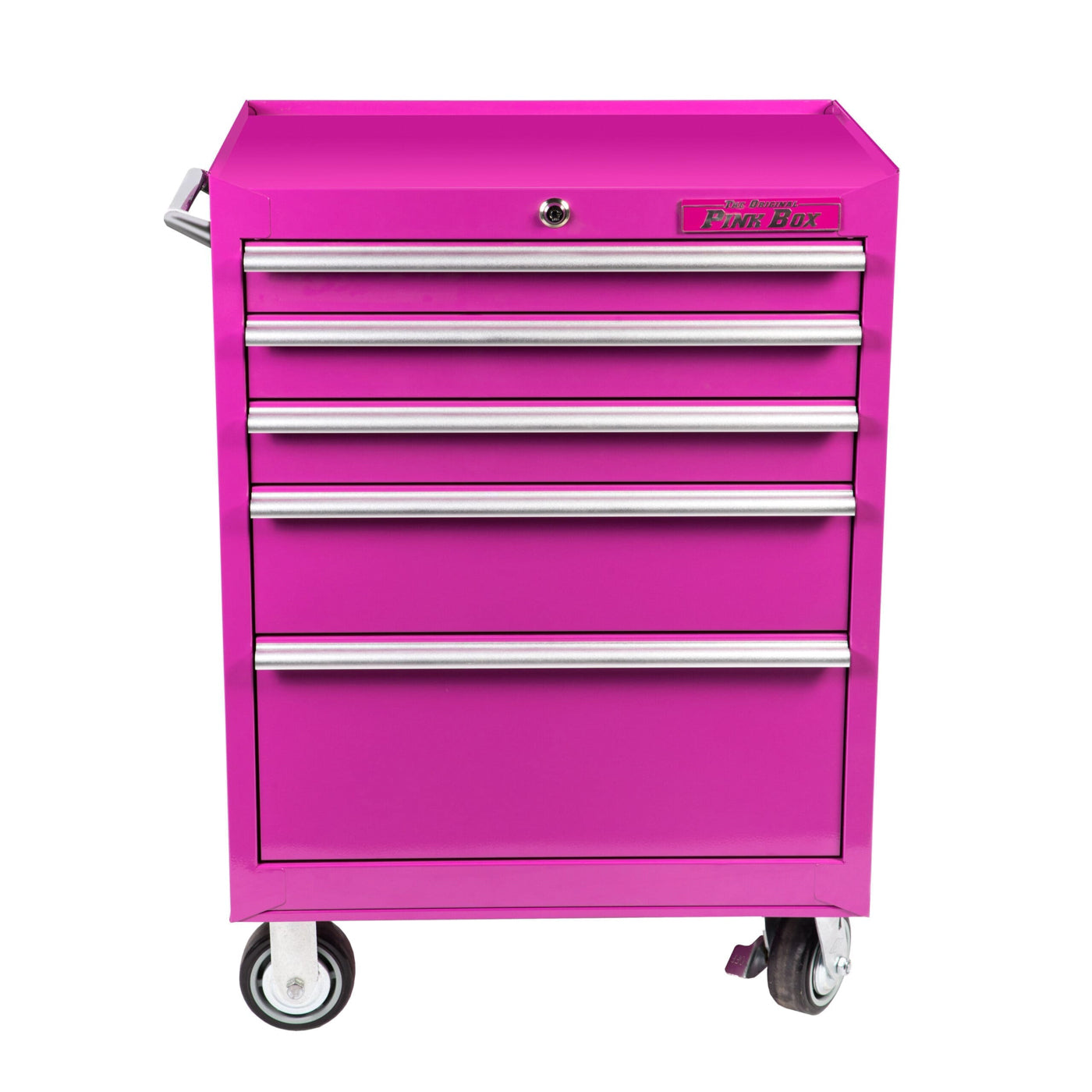 26-Inch 5-Drawer Pink Rolling Tool Cabinet | The Original Pink Box