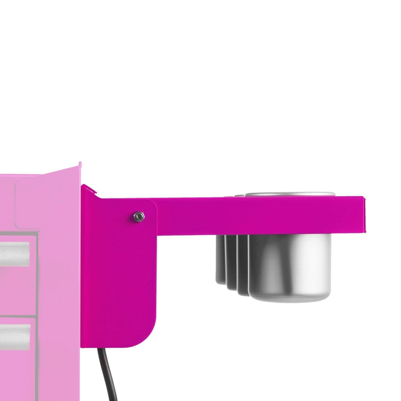 Pink Salon Cart Side Shelf with Power Strip | The Original Pink Box