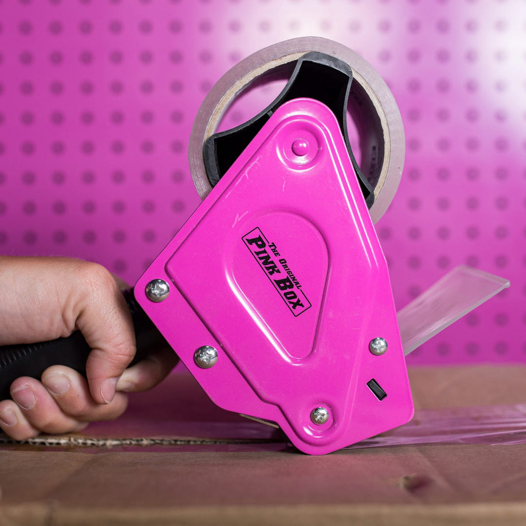 Box Toe Machine Pink 3-Inch Tape Gun Packing Tape Dispenser | The Original Pink Box
