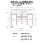 60-Inch 7-Drawer Workstation