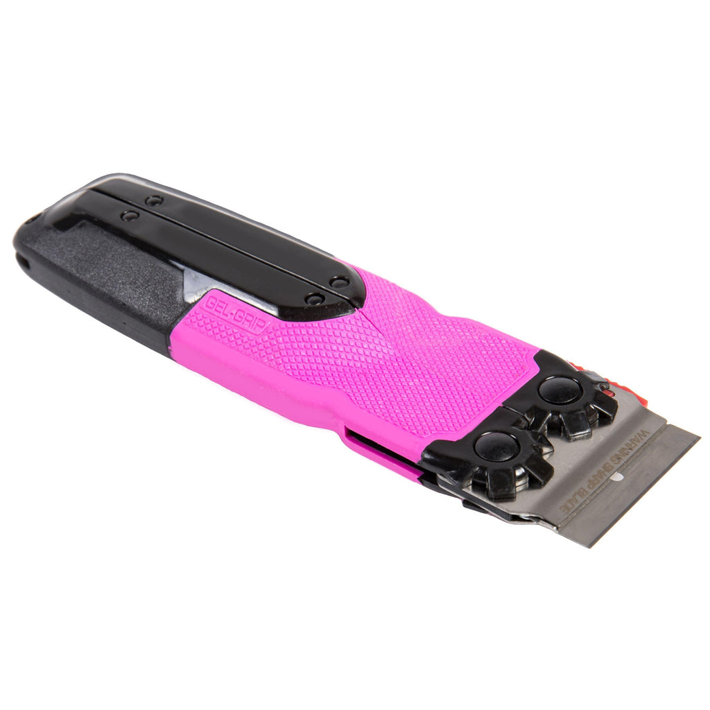 Rotating Razor Scraper Box Cutter Folding Razor Blade Scraper with Blade Storage | The Original Pink Box