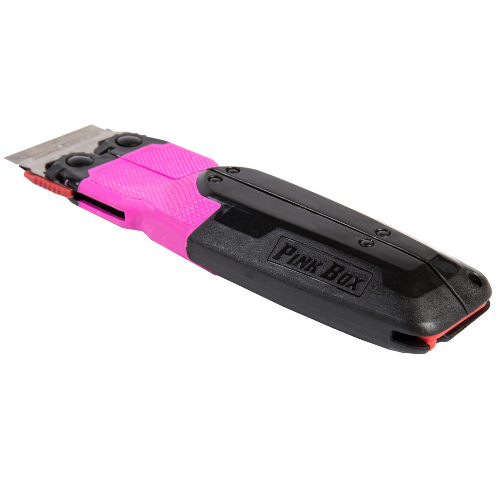 Scraper Box Cutter Razor Folding Razor Blade Scraper with Blade Storage | The Original Pink Box