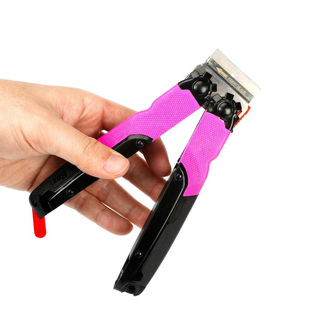 Scraper Box Cutter Razor Folding Razor Blade Scraper with Blade Storage | The Original Pink Box