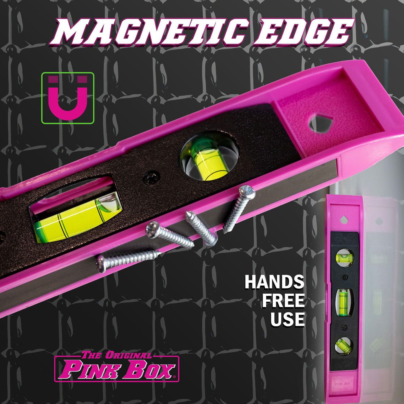 Pink 9-Inch Magnetic Torpedo Level | The Original Pink Box