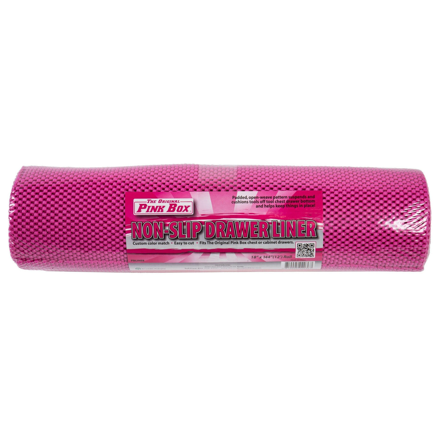 Non-Slip Pink Drawer Liner Roll - 18