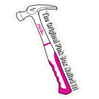 Pink hammer novelty sticker with “The Original Pink Box nailed it!” text