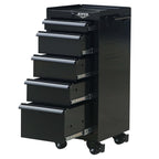 16-Inch 5-Drawer Rolling Salon Cart