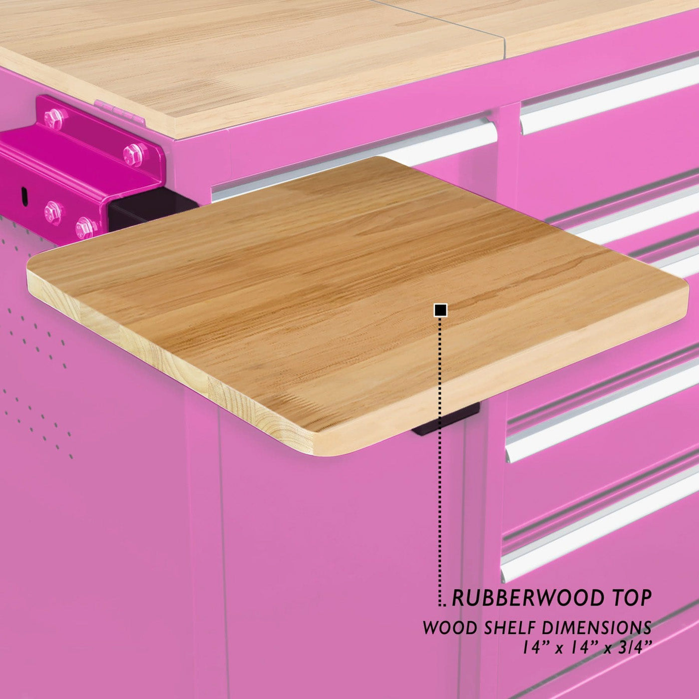 Wood Shelf Bracket for 60-Inch 7-Drawer Workstation