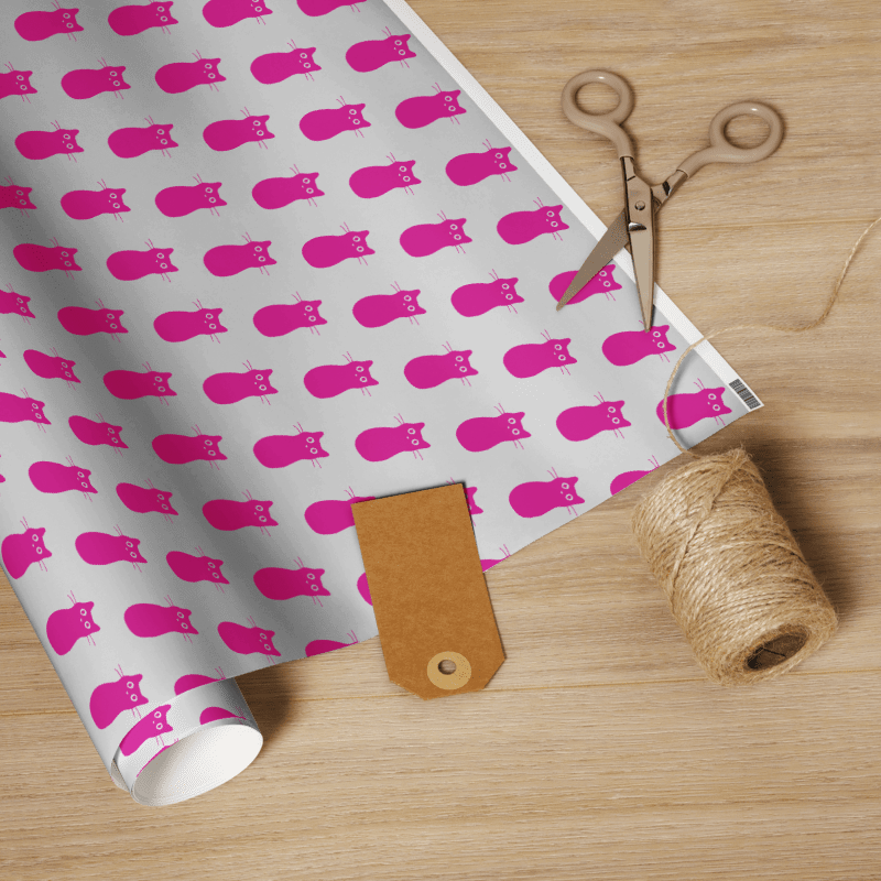 The Original Pink Box® Signature Cat Wrapping Paper